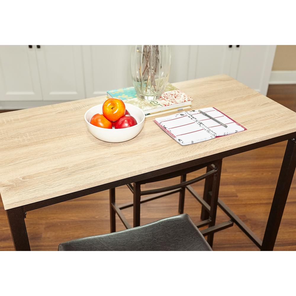 Linon Home Decor Betty 3 Piece Rustic Brown Bar Table Set 030411mtl01u The Home Depot