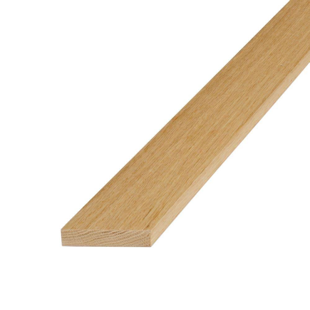 Alexandria Moulding 1 in. x 3 in. x 8 ft. S4S Untreated Oak Board00Q37