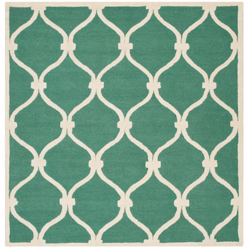 Safavieh Cambridge Teal/Ivory 6 ft. x 6 ft. Square Area RugCAM710T6SQ