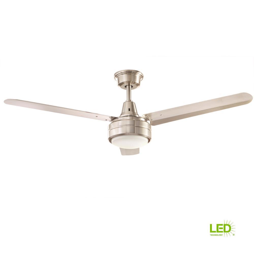 Home Decorators Collection Merryn Pointe 52 In Integrated Led Home Decorators Collection Merryn Pointe 52 In Integrated Led Brushed Nickel Ceiling Fan With Light