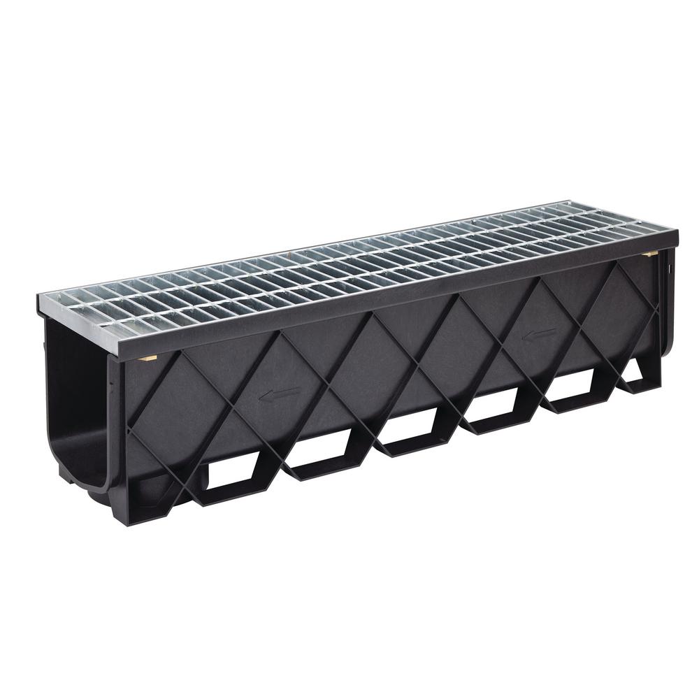 Reln Pro 1075 In X 40 In Deep Channel Drain With Class B Steel Grate