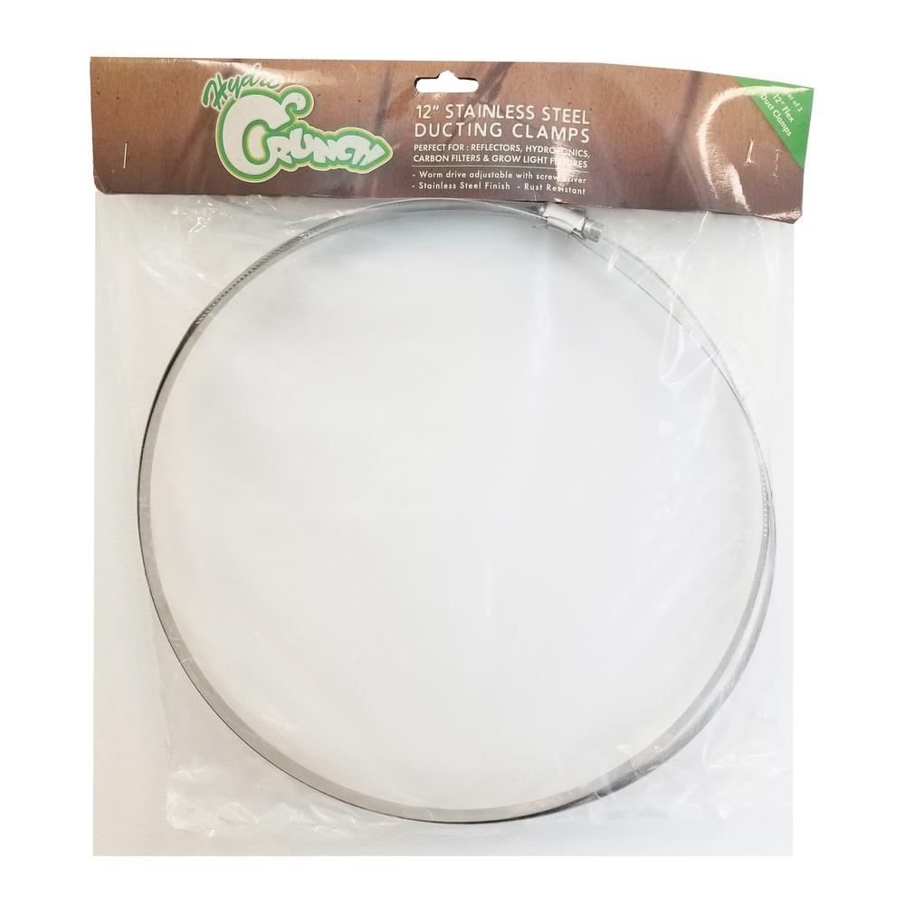 Hydro Crunch 12 in. Adjustable Metal Worm Duct Clamps (2Pack