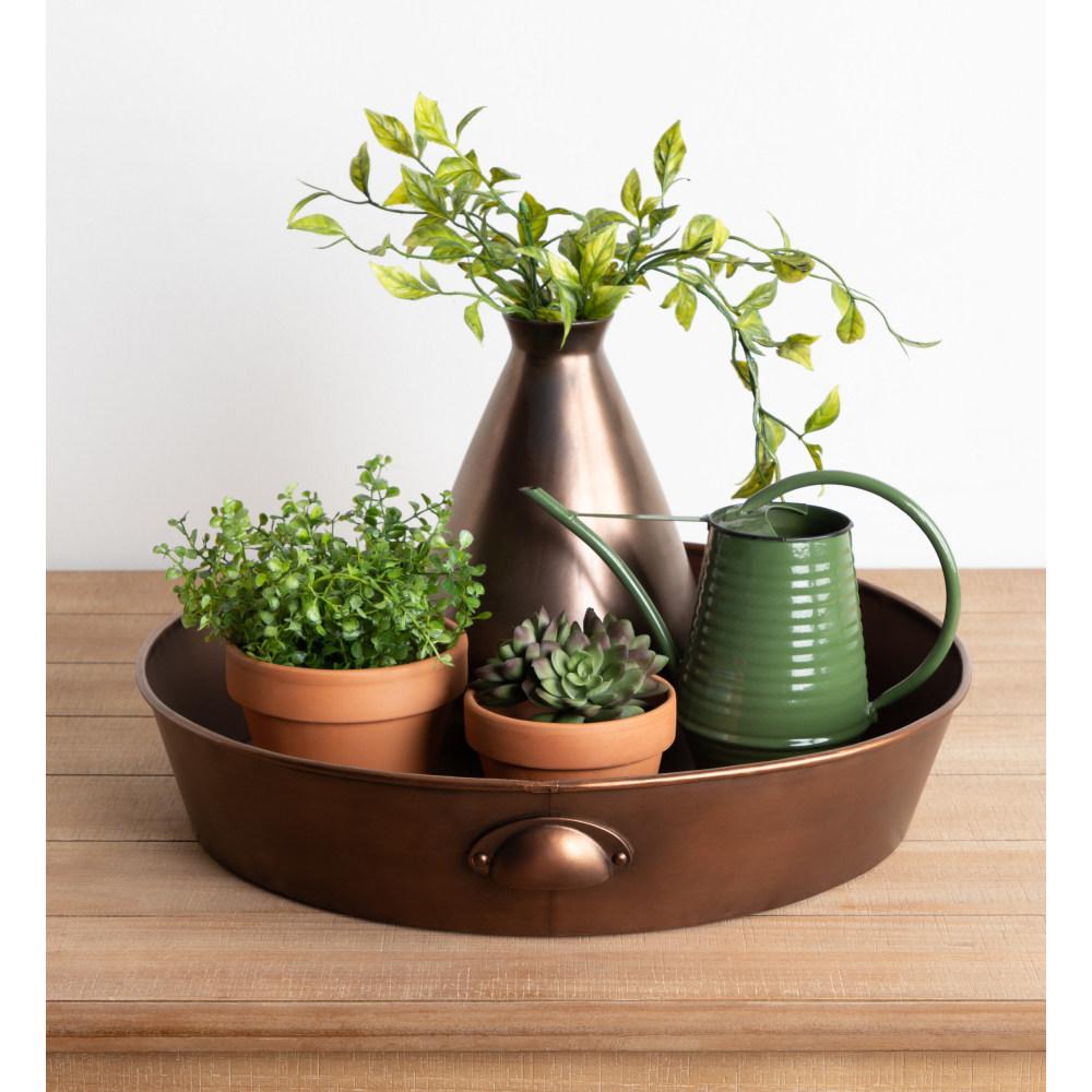 Kate and Laurel Bronze Decorative Tray214394 The Home Depot