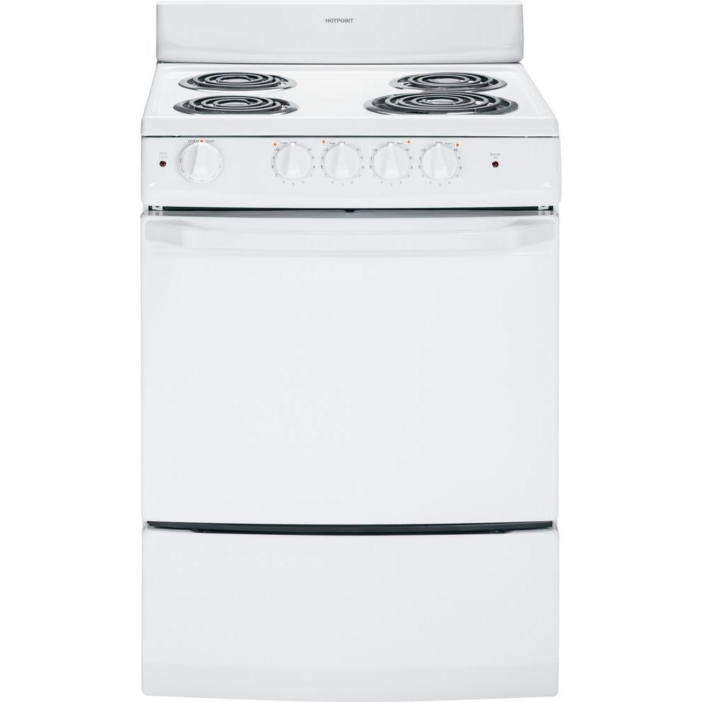 Hotpoint 24 In 3 0 Cu Ft Electric Range White Ra724kwh The Dimensions