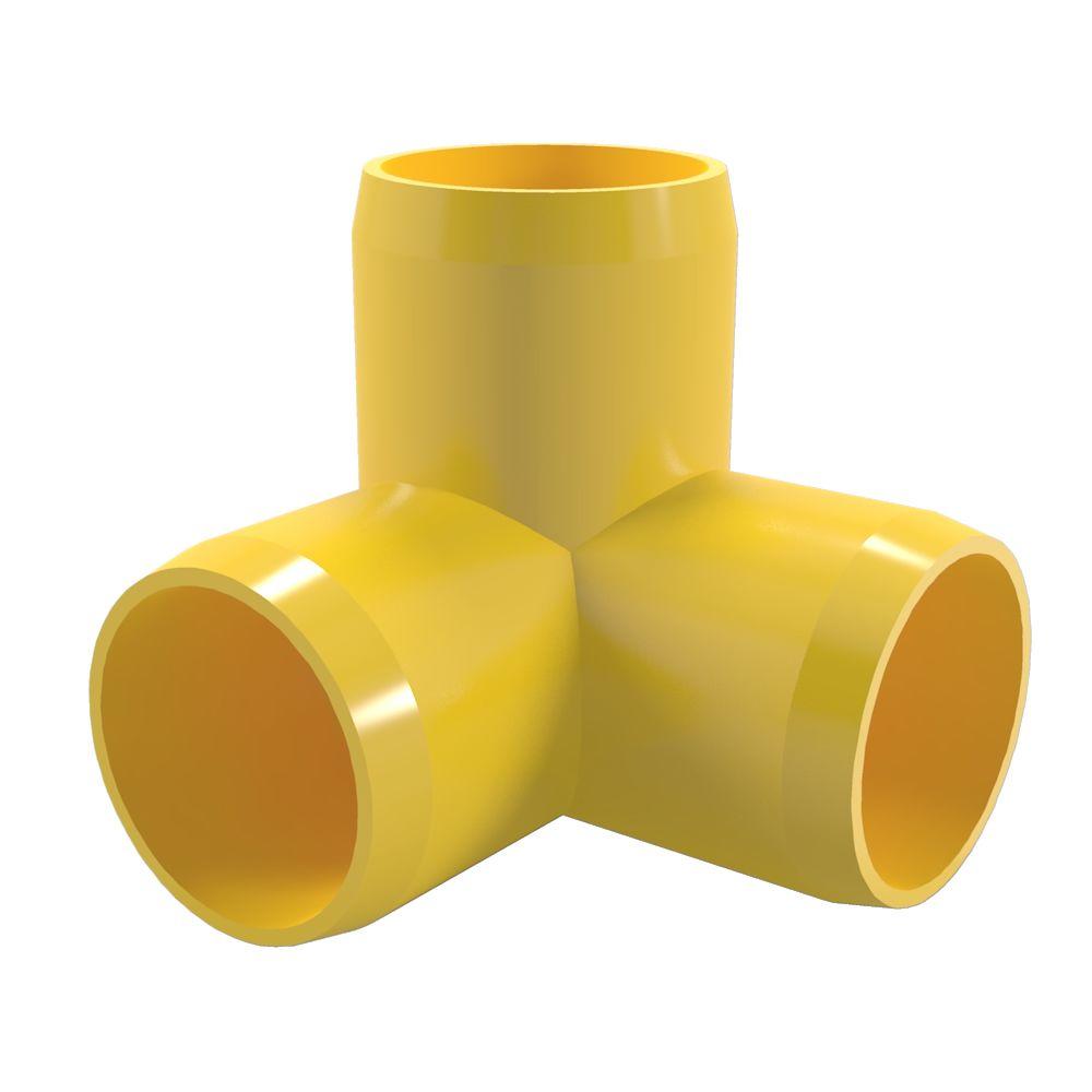Formufit 3/4 in. Furniture Grade PVC 3Way Elbow in Yellow (8Pack)F0343WEYE8 The Home Depot