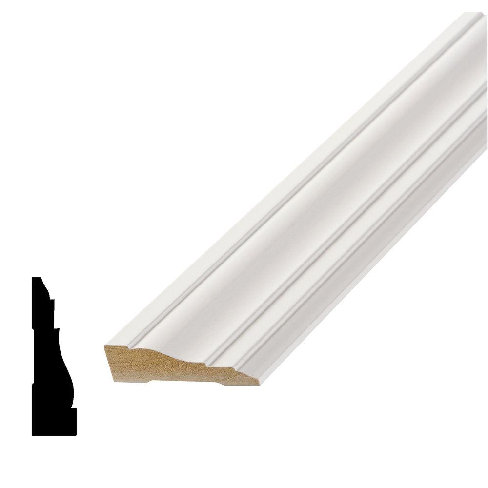 Alexandria Moulding WM 390 9/16 in. x 2-5/8 in. x 96 in. Primed Medium ...