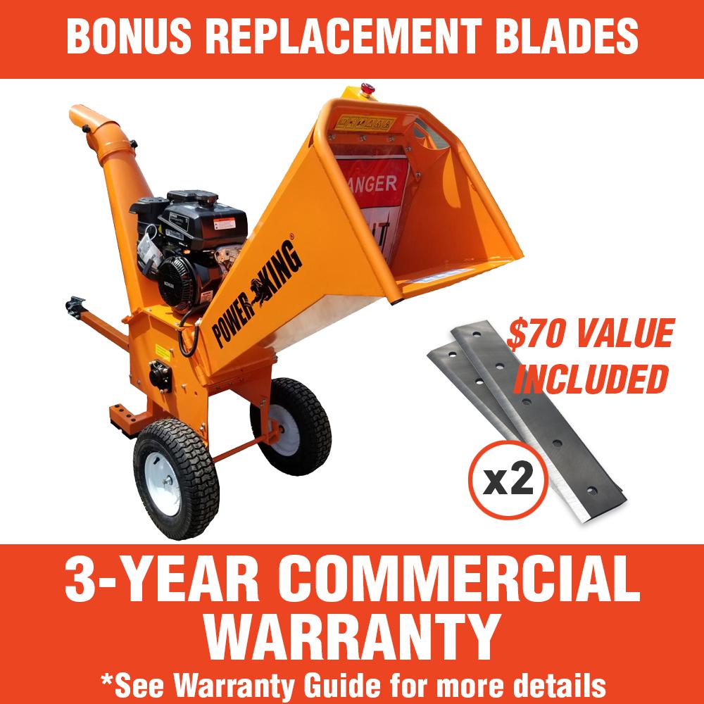 Power King 5 in. 14 HP Gas Powered Commercial Chipper Shredder with