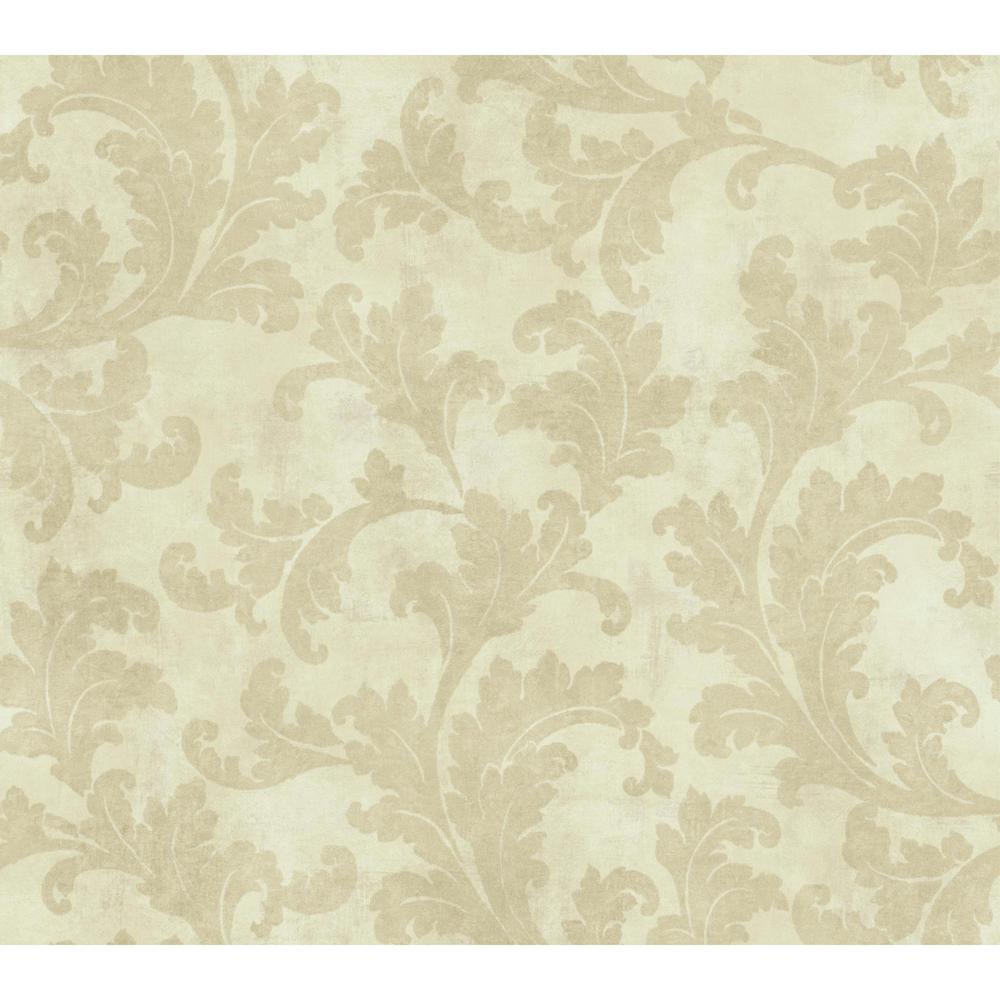 York Wallcoverings Gold Leaf Raised Leaf Velvet V Wallpaper-GF0823