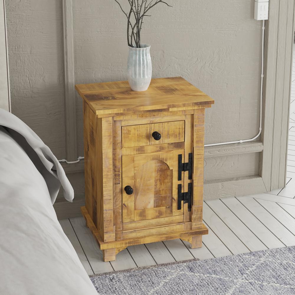 Yosemite Home Decor Natural Storage End TableYFURVAWC1534 The Home