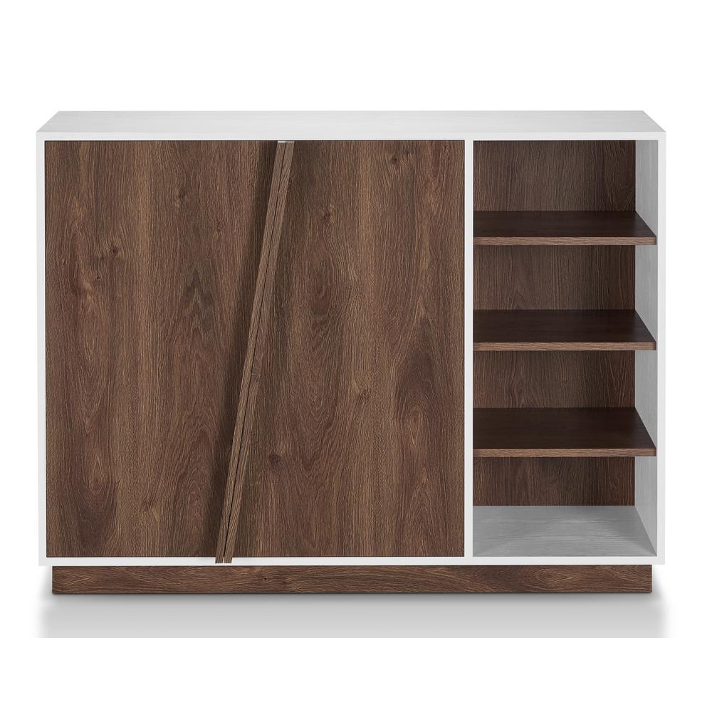 Furniture Of America Hazard 35 In X 47 24 In 16 Pair Contemporary 2 Tone Wood Shoe Storage Cabinet Fgi 1763c2 The Home Depot