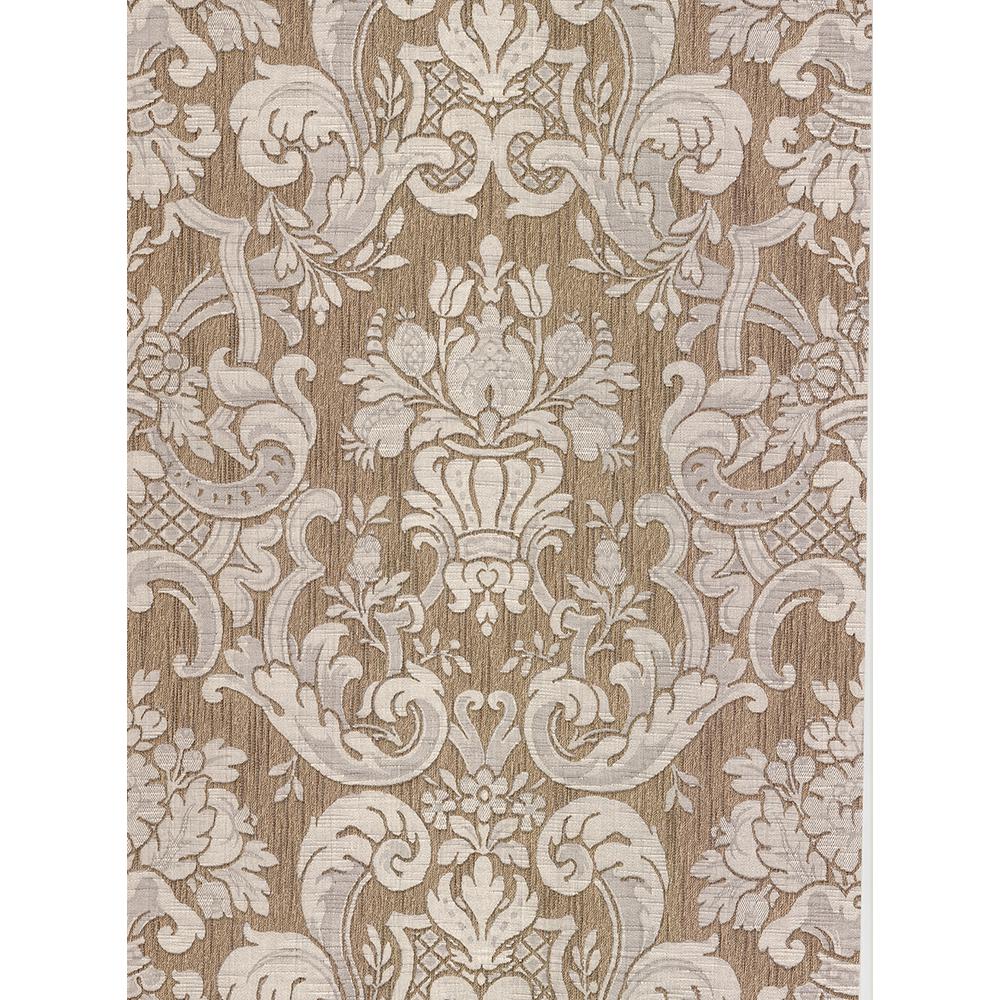 Graham & Brown Kyoto Cork Damask Light Gray / Silver Wallpaper103039