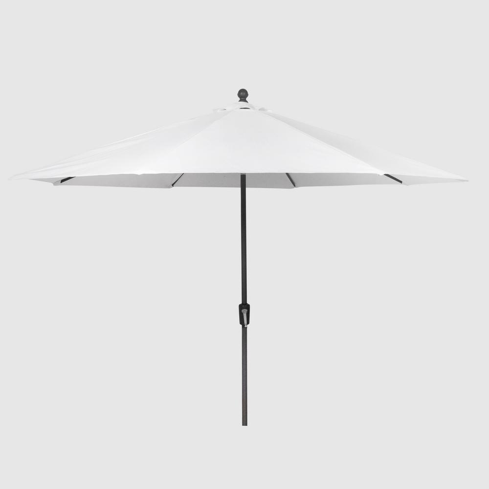 Photo 1 of 10 ft. Aluminum Market Auto-Tilt Patio Umbrella in Chalk