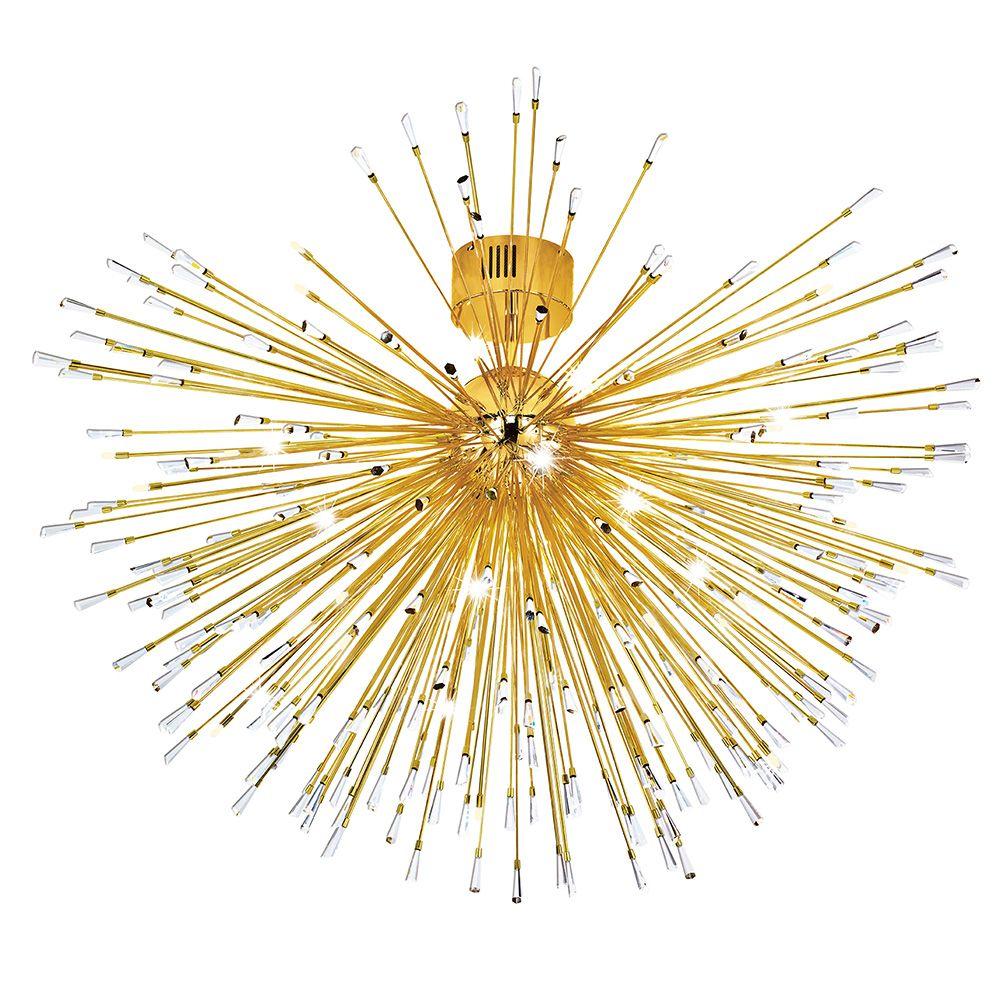 Worldwide Lighting Empire Collection 9Light Gold Ceiling Light