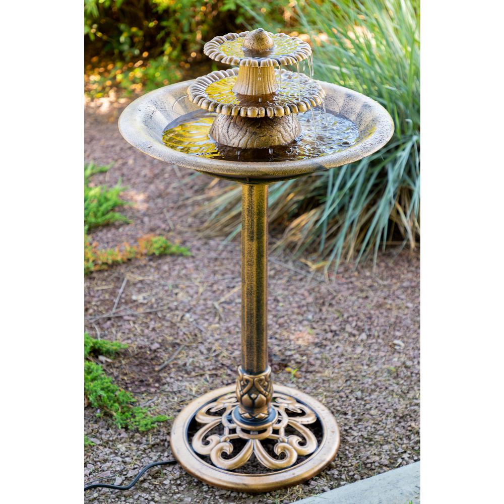 Alpine Corporation 3Tier Bronze FountainTEC106BZ The Home Depot