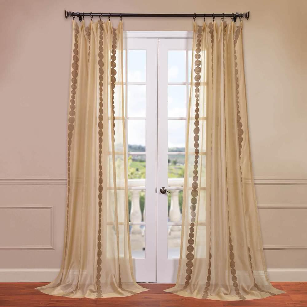 Exclusive Fabrics Furnishings Cleopatra Embroidered Sheer