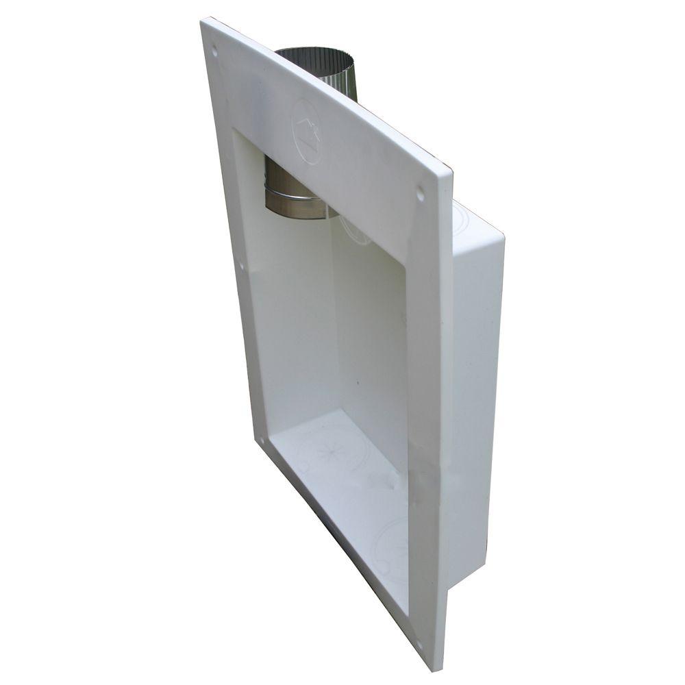 Recessed dryer vent box