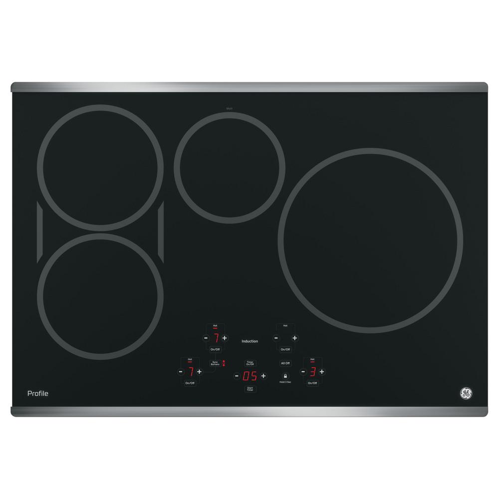 Ge Profile 30 In Electric Induction Cooktop Stainless Steel With So Sku 1001398167