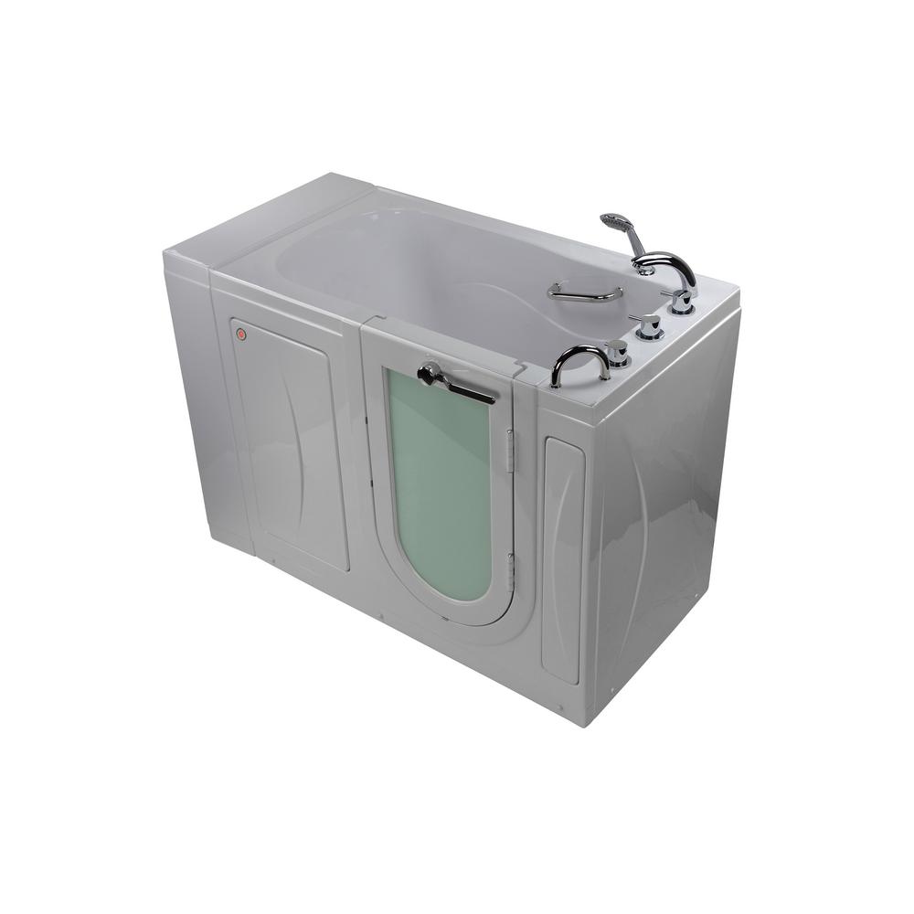 Ella Malibu 52 in. WalkIn Soaking Bathtub in White with Right Outward