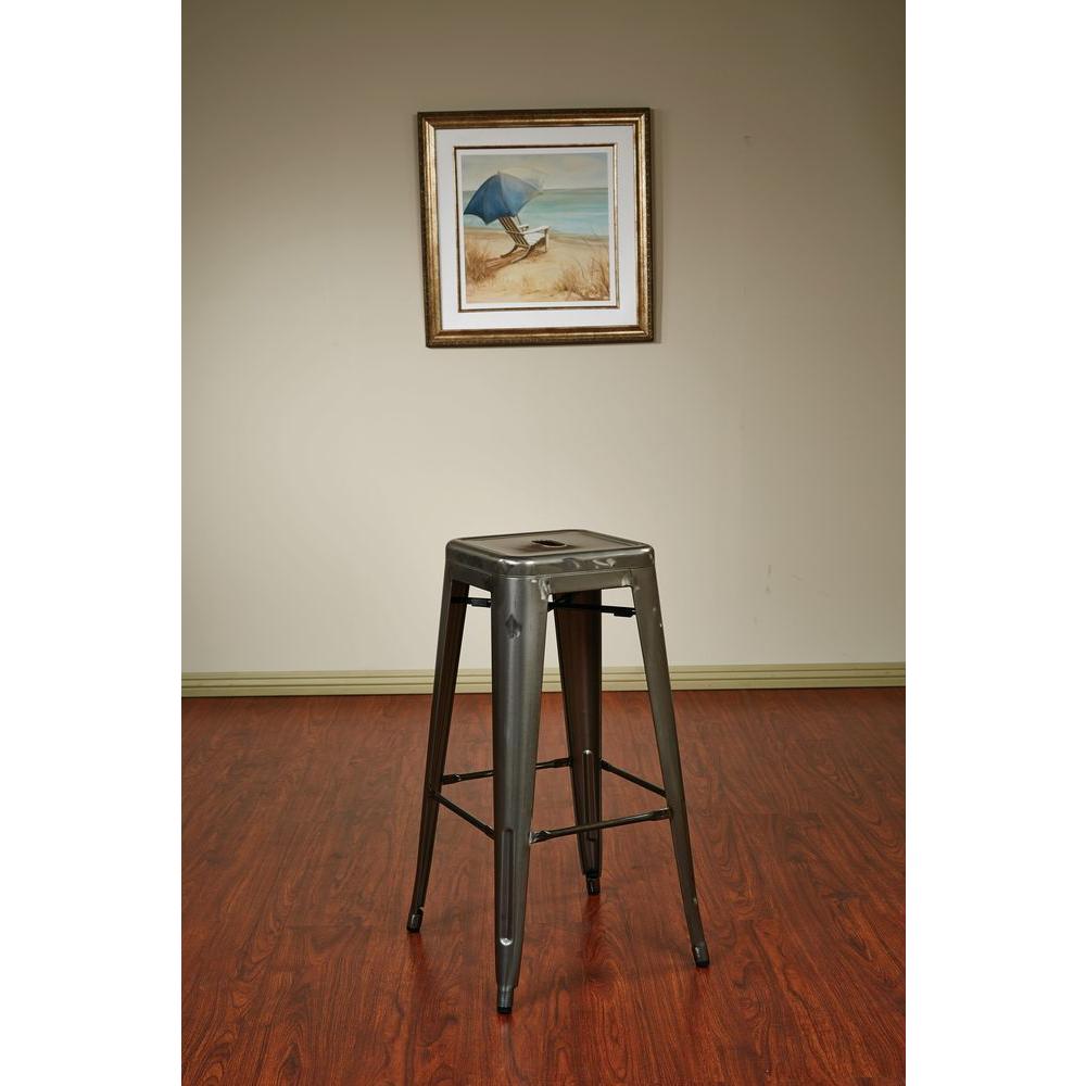 Osp Home Furnishings Bristow 30 25 In Gunmetal Bar Stool Set Of 4 Osp Home Furnishings Bristow 30 25 In Gunmetal Bar Stool Set Of 4