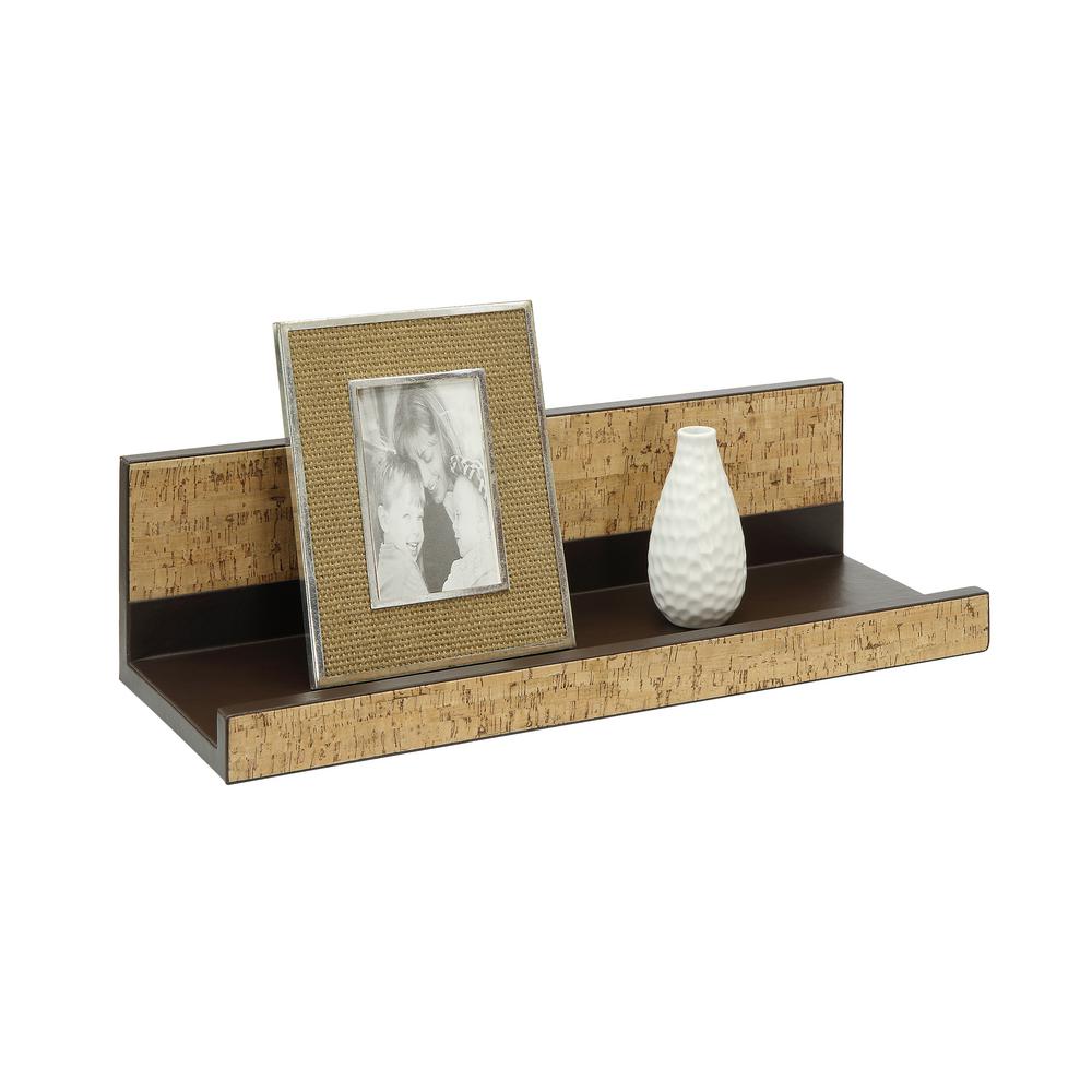 Neu Home Accented Cork 20 In W X 8 In D Brown Wall Mounted