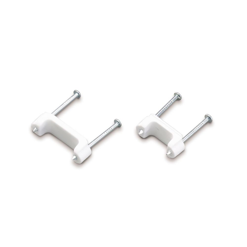 Quick // Easy Installation /½ Inch. for Romex UF, White NM 100 Pk. Gardner Bender PS-150 Plastic Staple 14//2 NM /& More 10//2 12//2 Cable