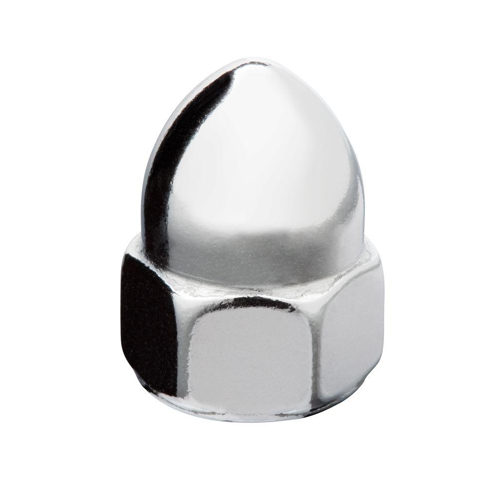 Pack of 10 Chrome Hardware Acorn Nuts 10-24 
