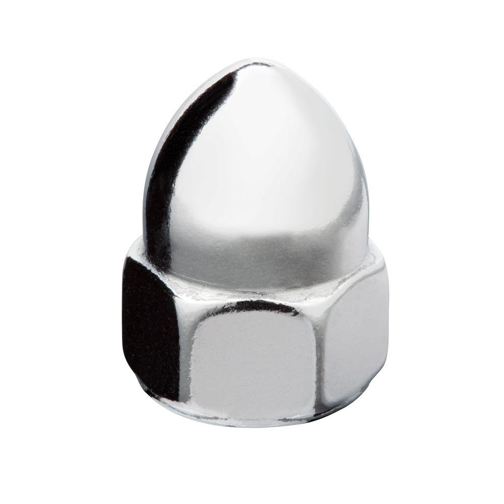 Cap Nuts The Home Depot 10 32 Thread Pitch Chrome Cap Nut