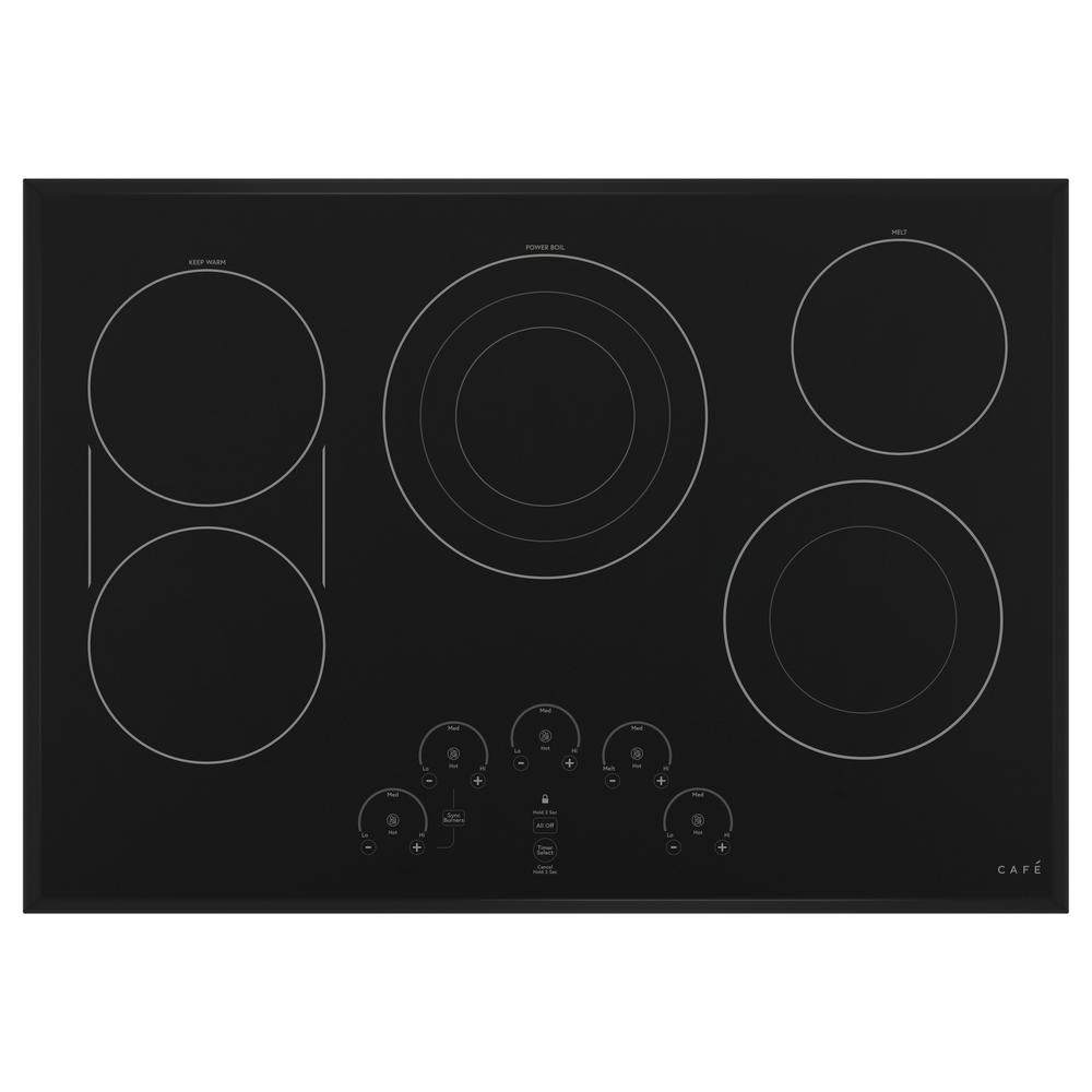 Cafe 30 in. Radiant Electric Cooktop in Matte Black with 5 Elements
