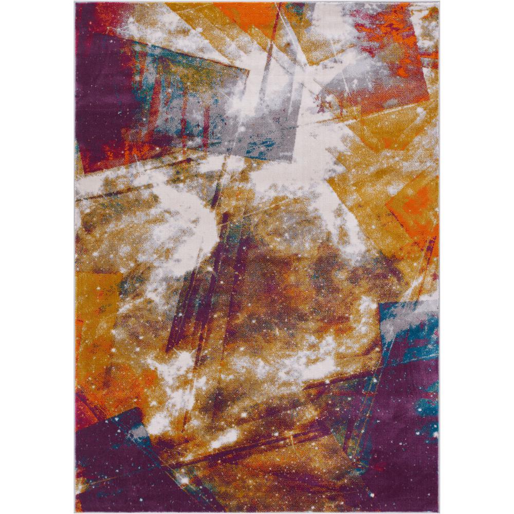Well Woven London Planetary Multi 4 Ft X 5 Modern Stardust Art Outerspace Area Rug