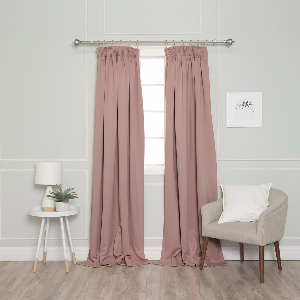Best Home Fashion 84 In L Pencil Pleat Blackout Curtains Dusty Best Home Fashion 84 In L Pencil Pleat Blackout Curtains Dusty Pink 2