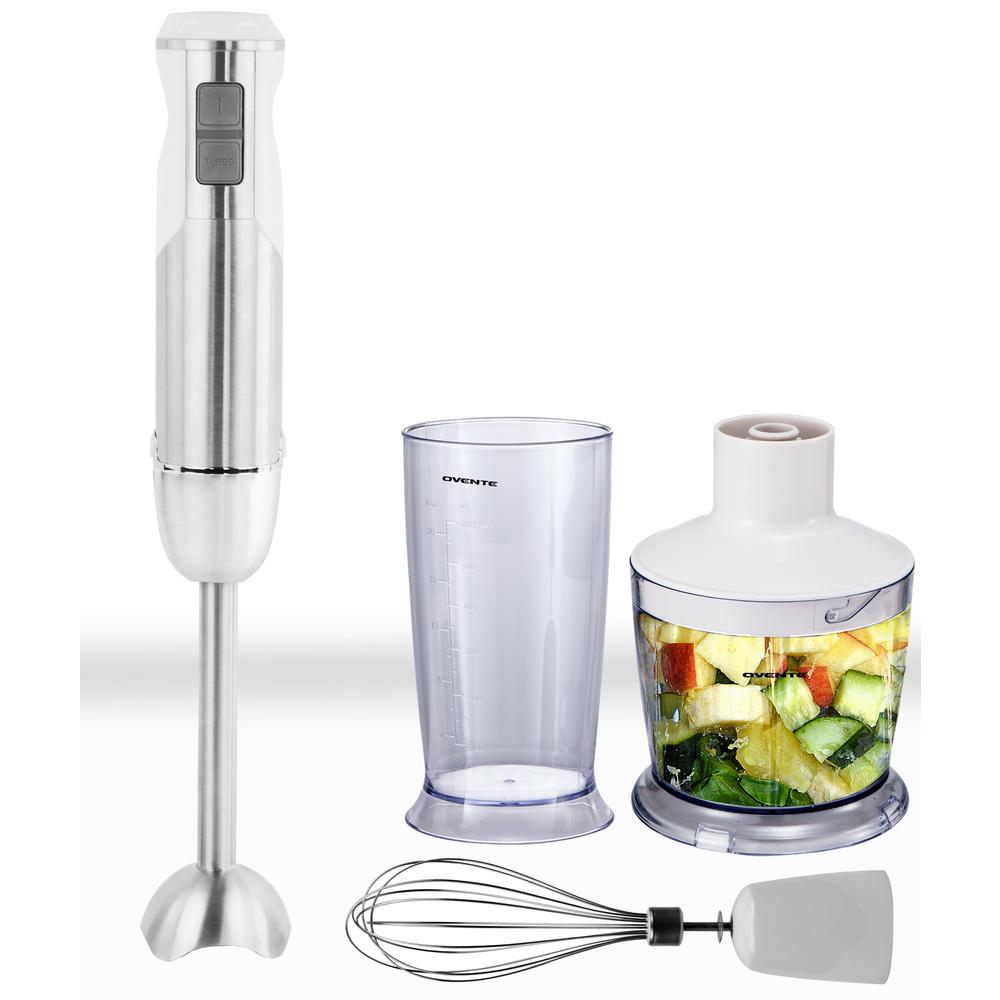 Ovente 6 Sd White Immersion Hand Blender Set With Chopper Hs665w Ovente 6 Sd White Immersion Hand Blender Set With Chopper