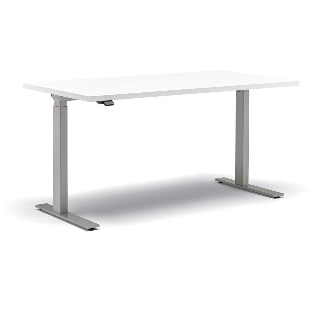 Motion Wise 30 in. Rectangular White Standing Desks with Adjustable
