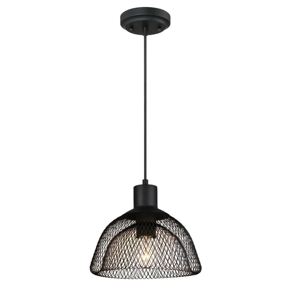 Westinghouse 1Light Matte Black Pendant6345100 The Home Depot