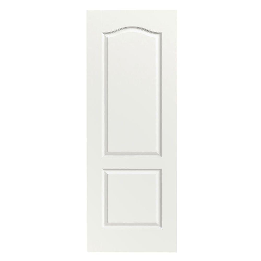 JELDWEN 28 in. x 80 in. Princeton White Painted Smooth Solid Core Molded Composite MDF Interior