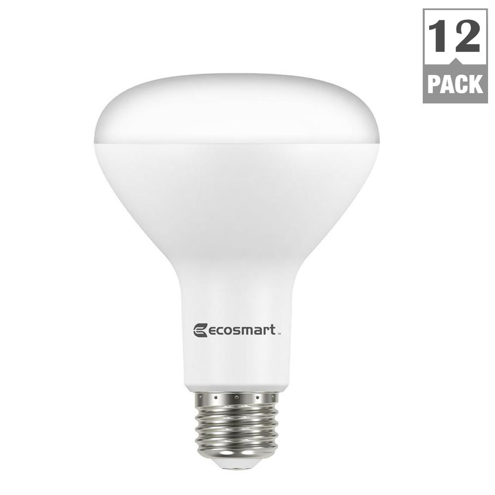 EcoSmart 65W Equivalent Soft White BR30 Dimmable LED Light Bulb 12Pack5cSBR650STQ1D03  The 