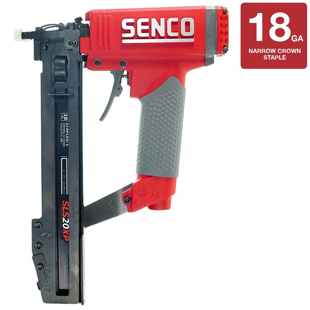 Senco SLS20XP-L 1-1/2 inch Pneumatic 18-Gauge Strip Stapler with Case by Senco