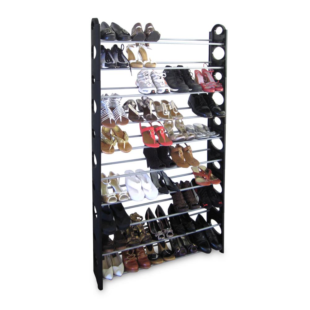 Basics 50-Pair Shoe Rack Organzier Home 