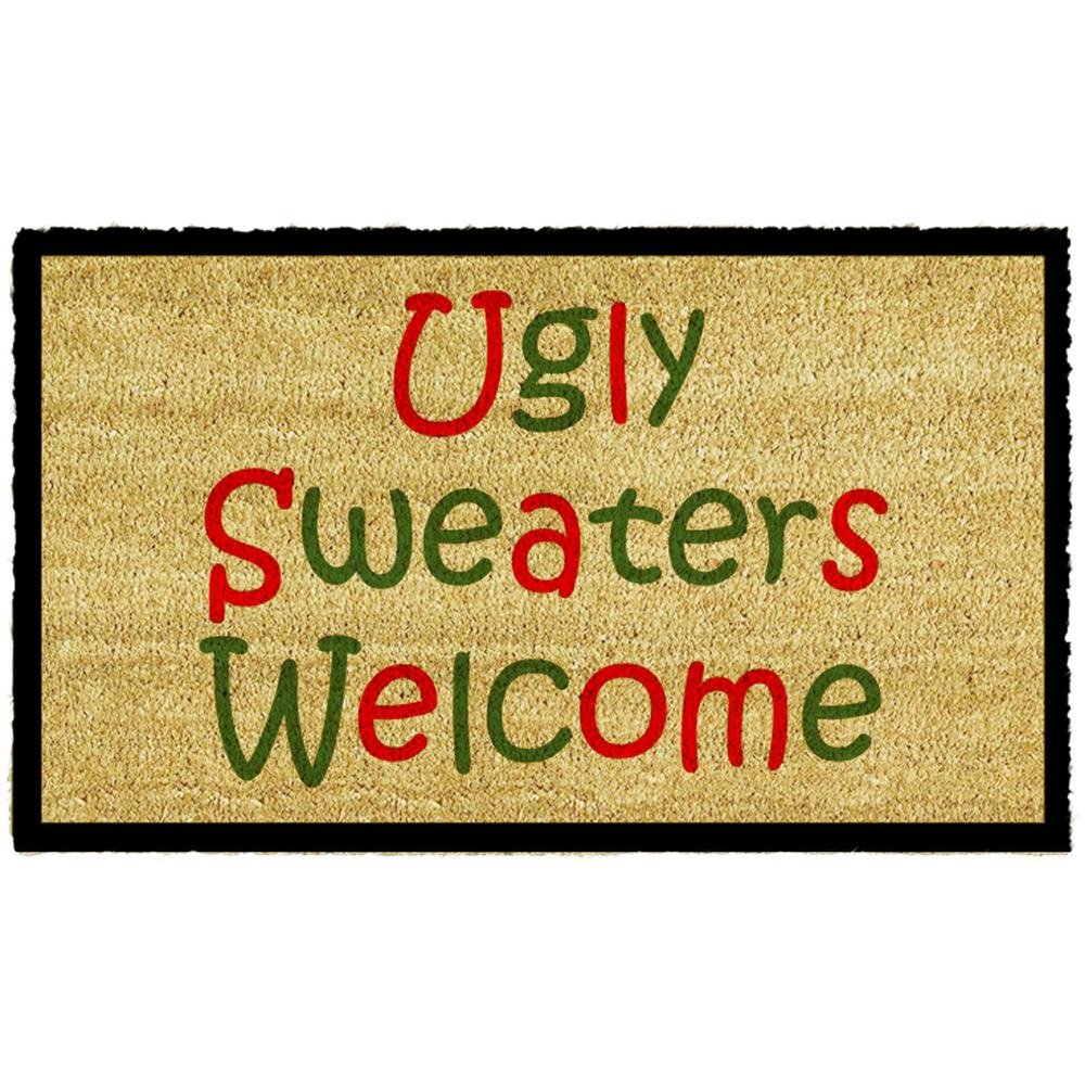 Home More Ugly Sweaters 17 In X 29 In Coir Door Mat 122071729