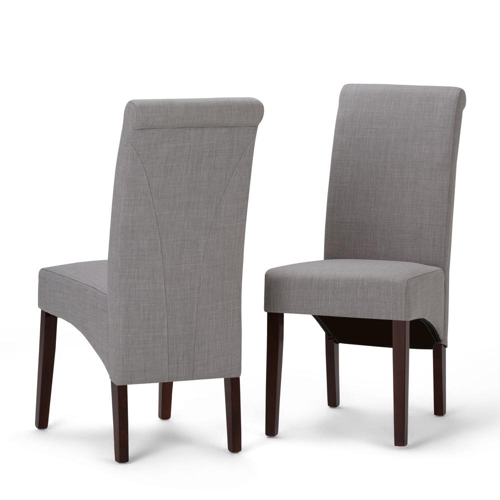Simpli Home Avalon Dove Grey Polyester Parsons Dining Chair Set Of Simpli Home Avalon Dove Grey Polyester Parsons Dining Chair Set Of 2