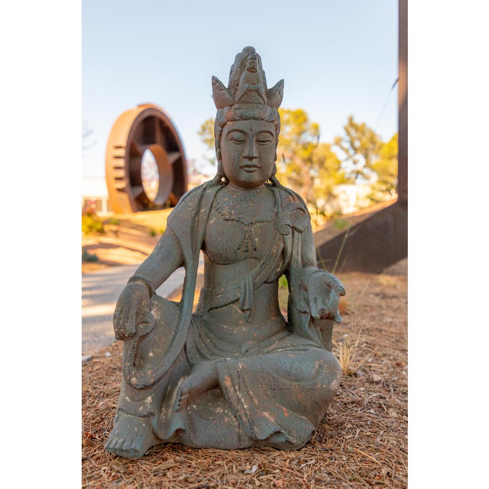 Alpine Ancient Buddha Garden StatuaryQFC134 The Home Depot