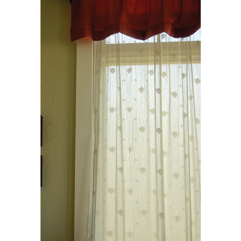 Heritage Lace Bee 96 In L Polyester Valance White 7165w 4596 Heritage Lace Bee 96 In L Polyester Valance White