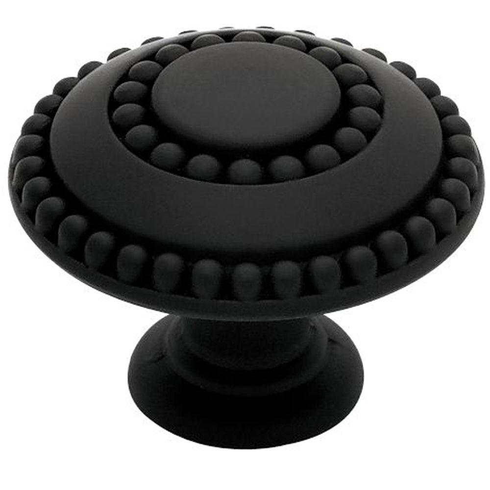 Liberty 1 38 In Flat Black Double Beaded Cabinet Knob Pbf808y Fb C