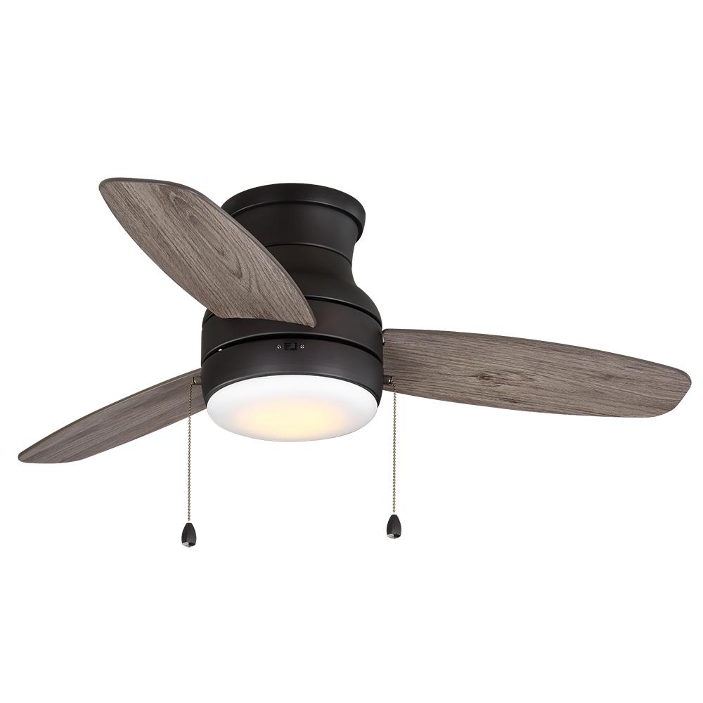 Home Decorators Collection Ashby Park 44 in. White Color Changing Integrated LED Bronze Ceiling Fan with Light Kit