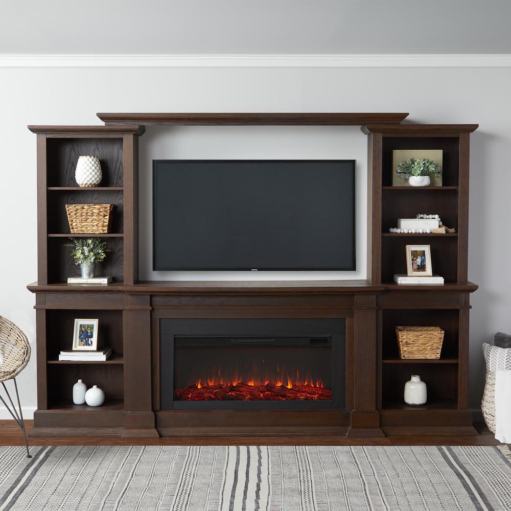 Monte Vista 108 in. Freestanding Electric Fireplace TV Stand in