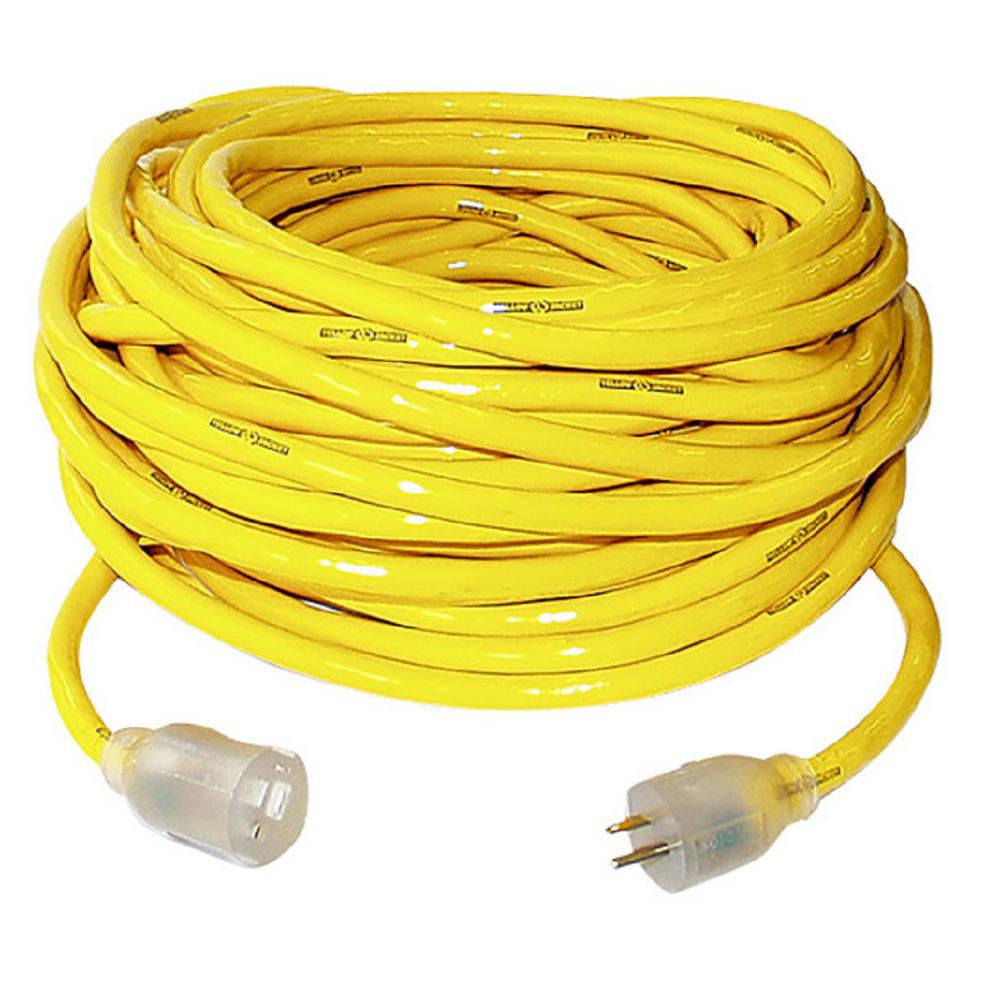 Yellow Jacket 50 ft. 10/3 SJTW Outdoor Heavy-Duty Extension Cord with ...