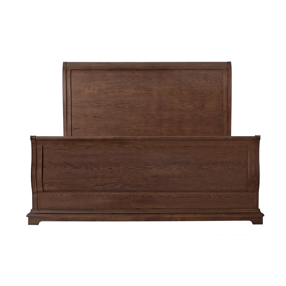 King Beds Headboards Bedroom Furniture The Home Depot Colton Medium Wood Tone King Bed