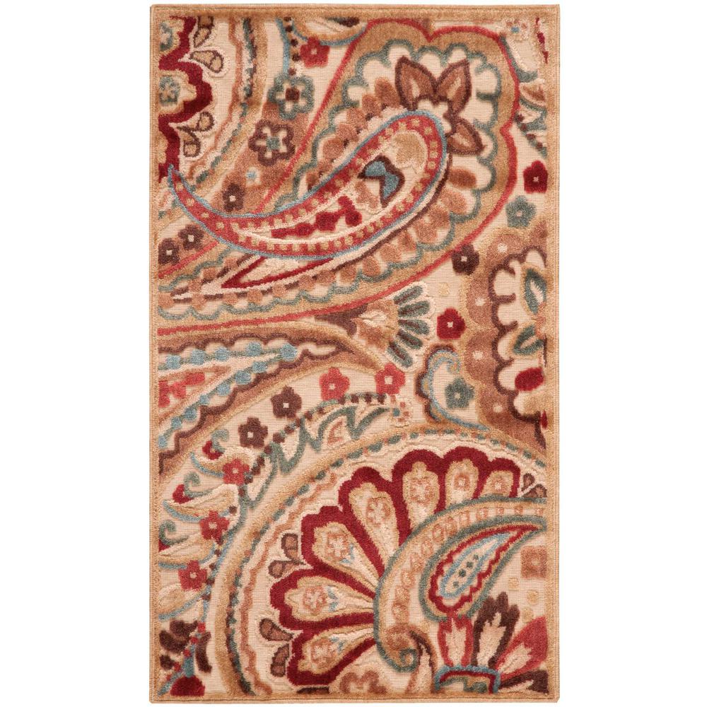Nourison Graphic Illusions Light Multicolor 2 Ft X 4 Area Rug