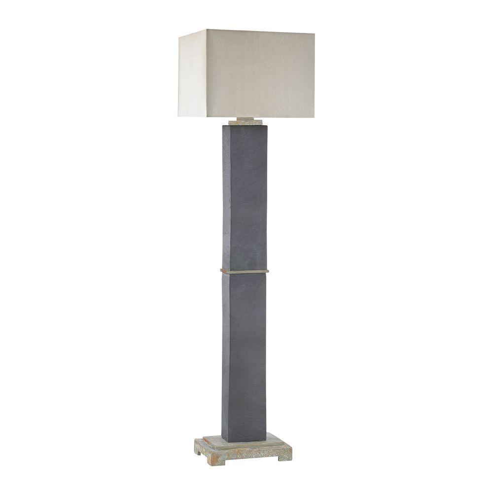 Titan Lighting 60 In Elliot Bay Grey Slate Outdoor Floor Lamp