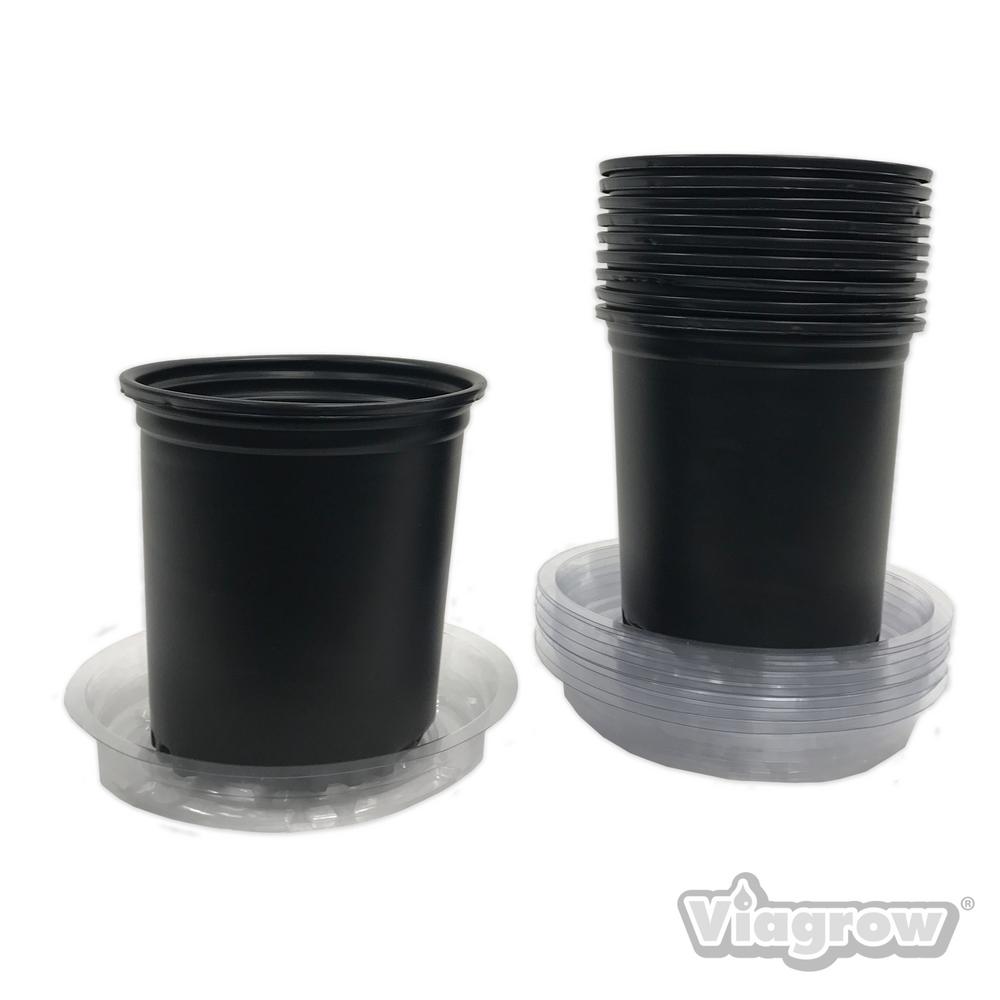 3 Gal Plastic Nursery Container Pot10 The Home Depot 1 2 Gal Nursery Pots With Saucers 10 Pack