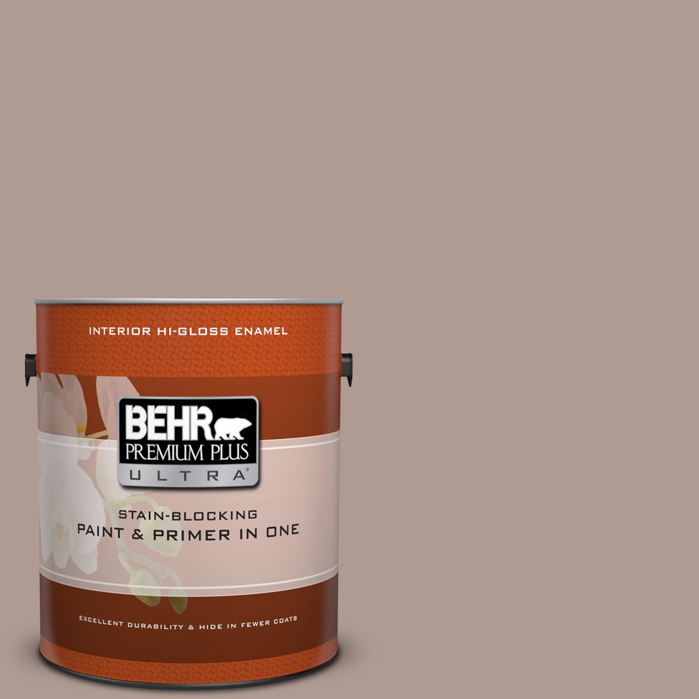 BEHR Premium Plus Ultra 1gal. N1704 Coffee with Cream Satin Enamel